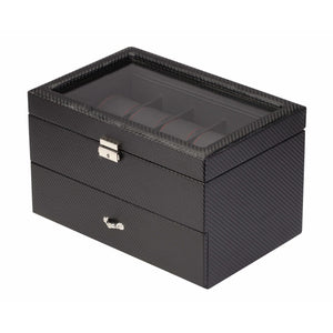 Diplomat Watch Case Diplomat 34-710 See Through Black Carbon Fiber Twenty Watch Case