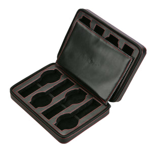Diplomat Watch Case Diplomat 8 Watches Black Leatherette Travel Pouch