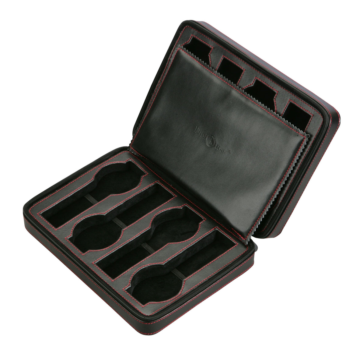 Diplomat Watch Case Diplomat 8 Watches Black Leatherette Travel Pouch