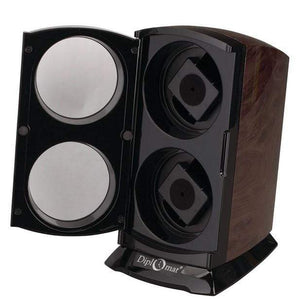 Diplomat Watch Winders Diplomat Economy Double Watch Winder With Smart Internal Bi-Directional Timer Control