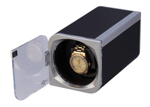 Diplomat Watch Winders Diplomat Rogue Silver/Black LED Lit Single Winder