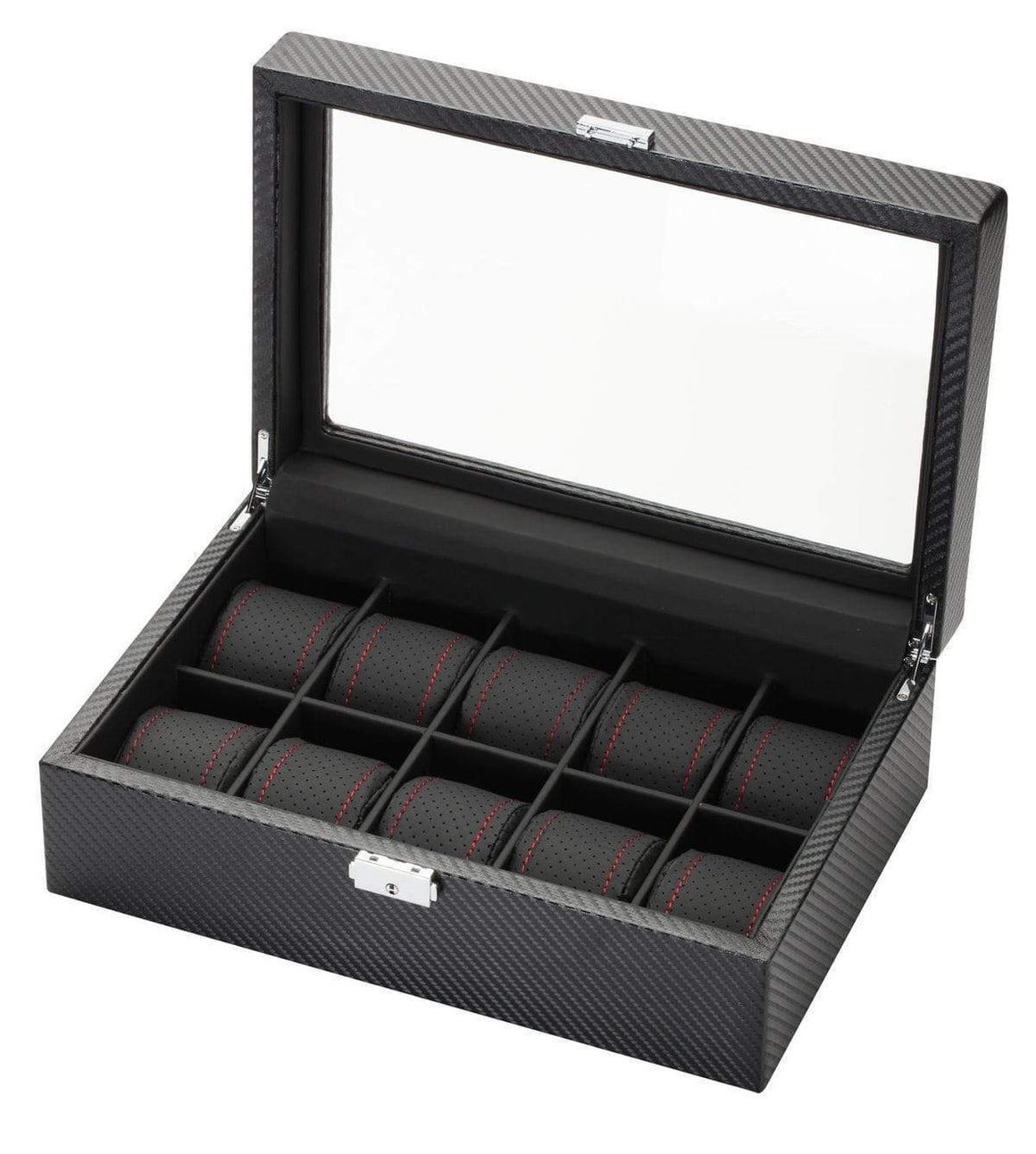 Diplomat Watch Case Diplomat 34-710 See Through Black Carbon Fiber Twenty Watch Case