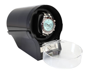 Diplomat Single Watch Winder with 12 Programmed Settings and Japanese Mabuchi Motor