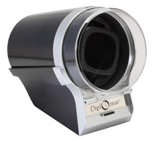 Diplomat Watch Winders Diplomat Single Watch Winder with 12 Programmed Settings and Japanese Mabuchi Motor