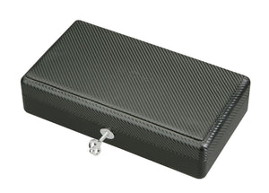Diplomat Watch Case Closed Top Diplomat Twelve Watch Case Black Carbon Fiber Pattern