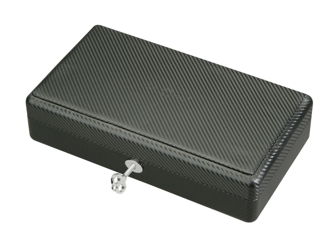 Diplomat Watch Case Diplomat 31-449 See Through Black Carbon Fiber Pattern Twelve Watch Case