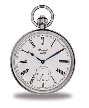 Rapport London Open Face Silver Plated Pocket Watch