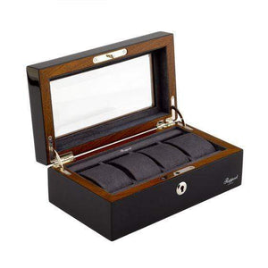 Rapport London Optic 4 Watch Collector Box High Gloss Charcoal