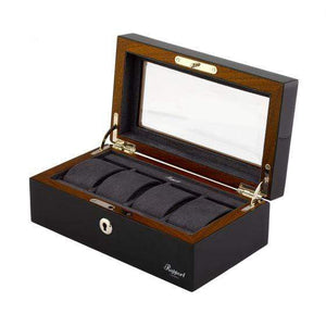 Rapport London Optic 4 Watch Collector Box High Gloss Charcoal