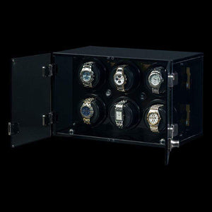 Orbita Watch Winders Smoked Acrylic Orbita - Milano 6 Piece Rotorwind Winder