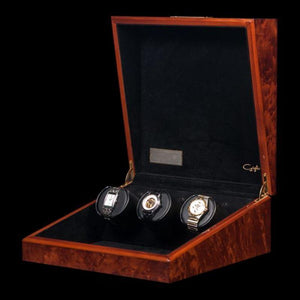 Orbita Watch Winders Burl / Inlaid Veneers Orbita - Salvador Dali 3 Piece Rotorwind Winder