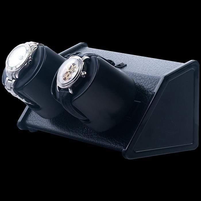 Orbita Watch Winders Black Leatherette Orbita - Sparta Double Open Leatherette Watch Winder