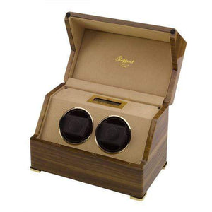 Rapport London Perpetua III Duo Watch Winder Touch Screen Walnut Finish