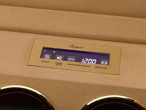 Rapport London Perpetua III Duo Watch Winder Touch Screen Walnut Finish