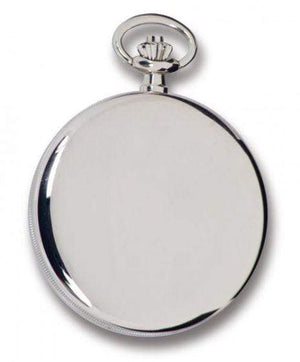 Rapport London Quartz Full Hunter Silver Tone Pocket Watch with Silver Dial