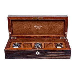 Rapport London Watch Boxes Macassar Rapport London Heritage Five Watch Box