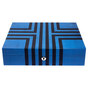 Rapport London Watch Boxes Blue Rapport London Labyrinth Ten Watch Box