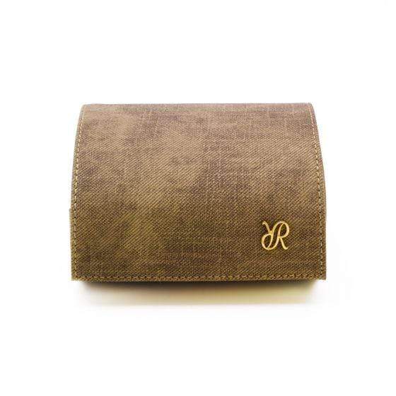 Rapport London Soho Brown Denim Double Watch Roll