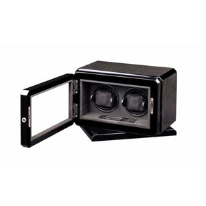 Volta Watch Winder Volta - 31570020 2 Watch Winder With Rotating Base- Black Oak