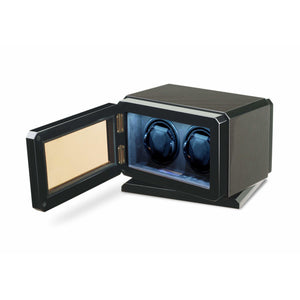 Volta Watch Winder Volta - 31570021 Double Watch Winder With Rotating Base- Carbon Fiber