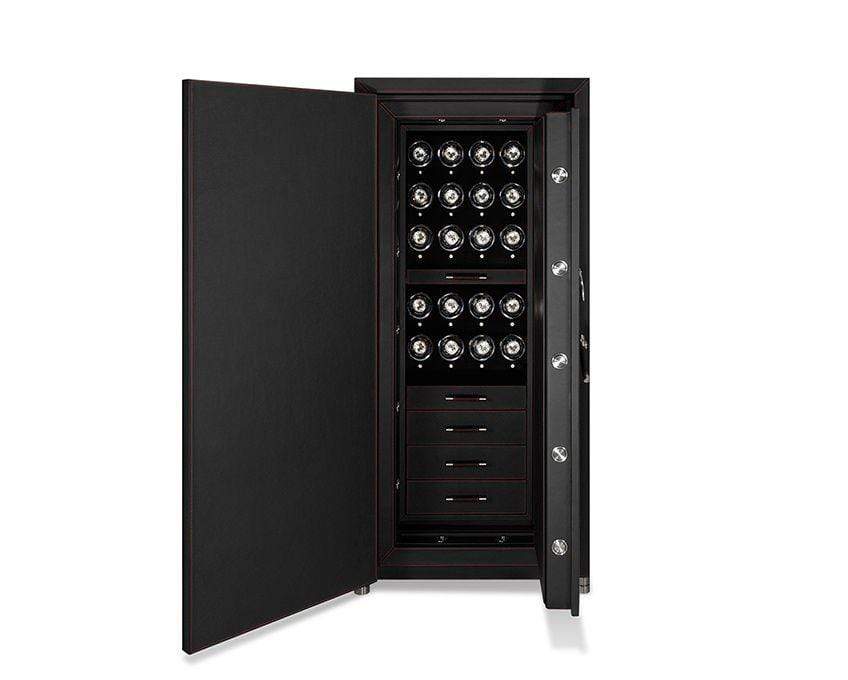 Wolf WATCH SAFE Black Pebble WOLF 1834 CHURCHILL 20 WINDERS 4 DRAWERS WATCH SAFE