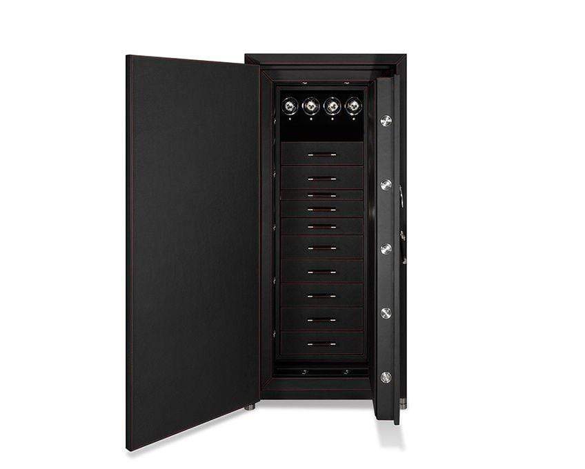 Wolf WATCH SAFE Black Pebble WOLF 1834 CHURCHILL 4 WINDERS 9 DRAWER WATCH SAFE