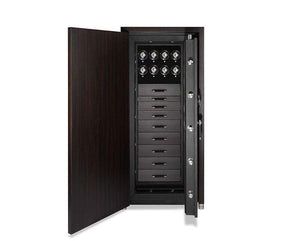 Wolf WATCH SAFE Macassar Wood WOLF 1834 CHURCHILL 8 WINDERS 8 DRAWER WATCH SAFE