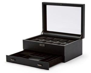 WOLF Watch Box WOLF Axis 10 Piece Watch Box with Drawer