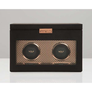 Wolf Watch Winders Copper Wolf AXIS Double Winder with Storage
