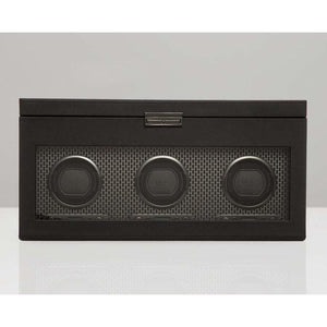 Wolf Watch Winders Powder Coat Wolf AXIS Triple Winder with Storage
