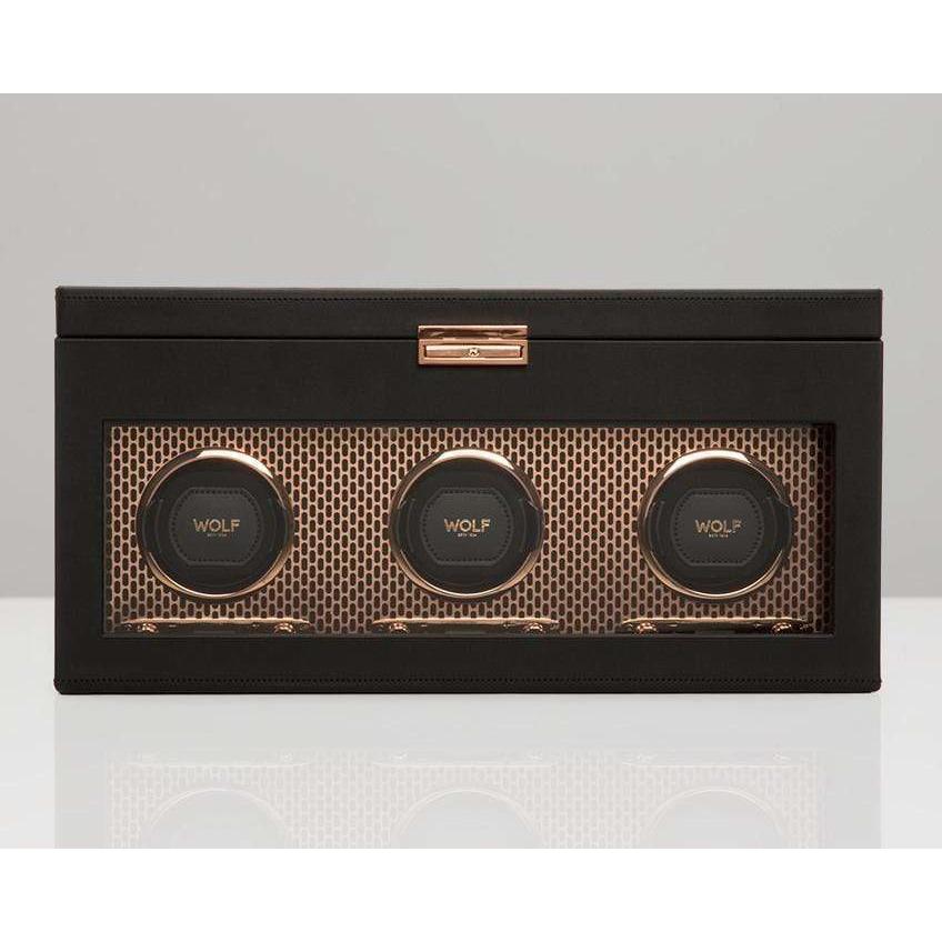 Wolf Watch Winders WOLF Axis Triple Winder with Storage