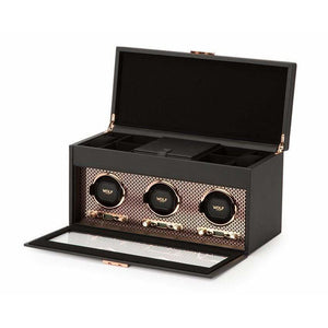 Wolf Watch Winders Wolf AXIS Triple Winder with Storage
