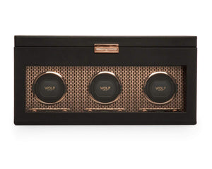 Wolf Watch Winders WOLF Axis Triple Winder with Storage
