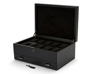 WOLF Watch Box WOLF British Racing 10 Piece Watch Box with Storage