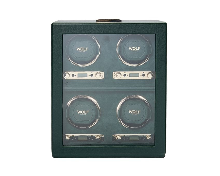 WOLF Watch Winders Black WOLF British Racing 4 Piece Watch Winder