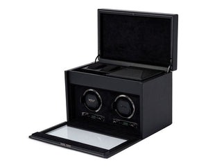 WOLF Watch Winders WOLF British Racing Double Watch Winder with Storage