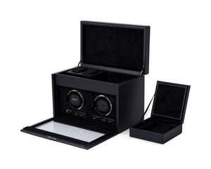 WOLF Watch Winders WOLF British Racing Double Watch Winder with Storage