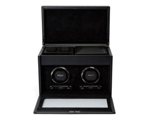 WOLF Watch Winders WOLF British Racing Double Watch Winder with Storage