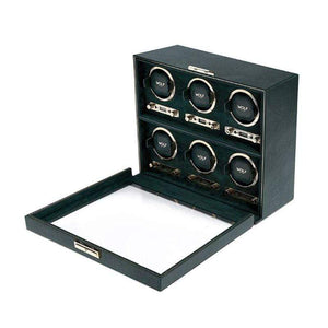 WOLF British Racing Green 6 Piece Watch Winder