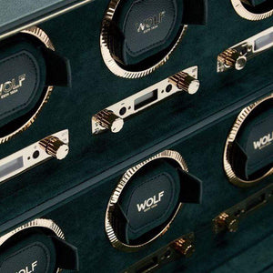 WOLF British Racing Green 6 Piece Watch Winder