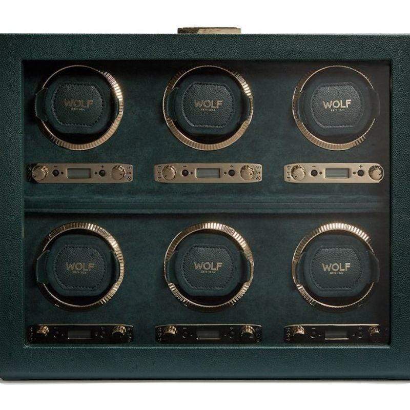WOLF Watch Winders Black WOLF British Racing 6 Piece Watch Winder