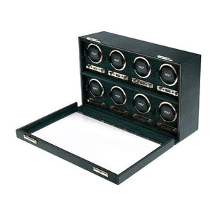 Wolf Watch Winders WOLF British Racing Green 8 Piece Watch Winder