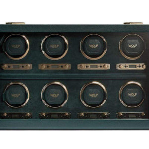 WOLF British Racing Green 8 Piece Watch Winder