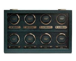 Wolf Watch Winders WOLF British Racing Green 8 Piece Watch Winder