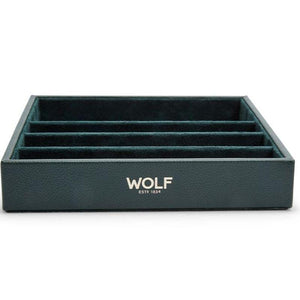 Wolf Valet Tray WOLF British Racing Green Analog / Shift Vintage Collection Strap Changing Tray