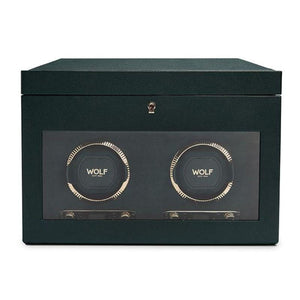 Wolf Watch Winders WOLF British Racing Green Double Watch Winder