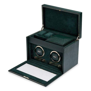 Wolf Watch Winders WOLF British Racing Green Double Watch Winder