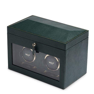 Wolf Watch Winders WOLF British Racing Green Double Watch Winder