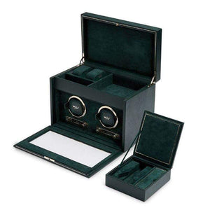 Wolf Watch Winders WOLF British Racing Green Double Watch Winder