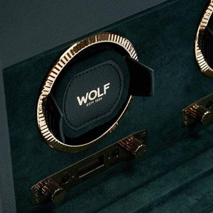 Wolf Watch Winders WOLF British Racing Green Double Watch Winder